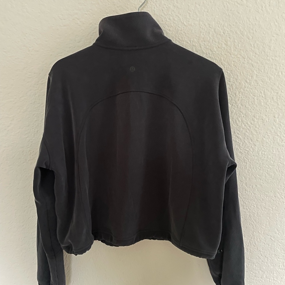 Lululemon Charcoal Brushed Softstreme Half Zip - Picture 5 of 8